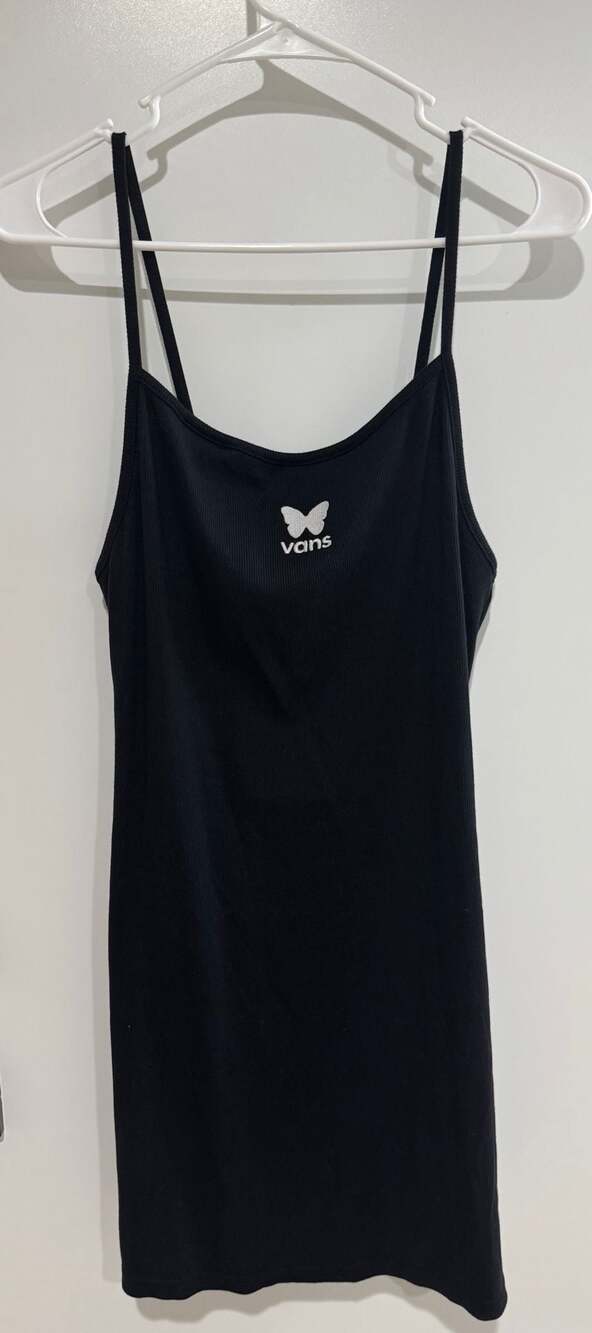 Vans Jessie Butterfly Ribbed Cami Dress Black